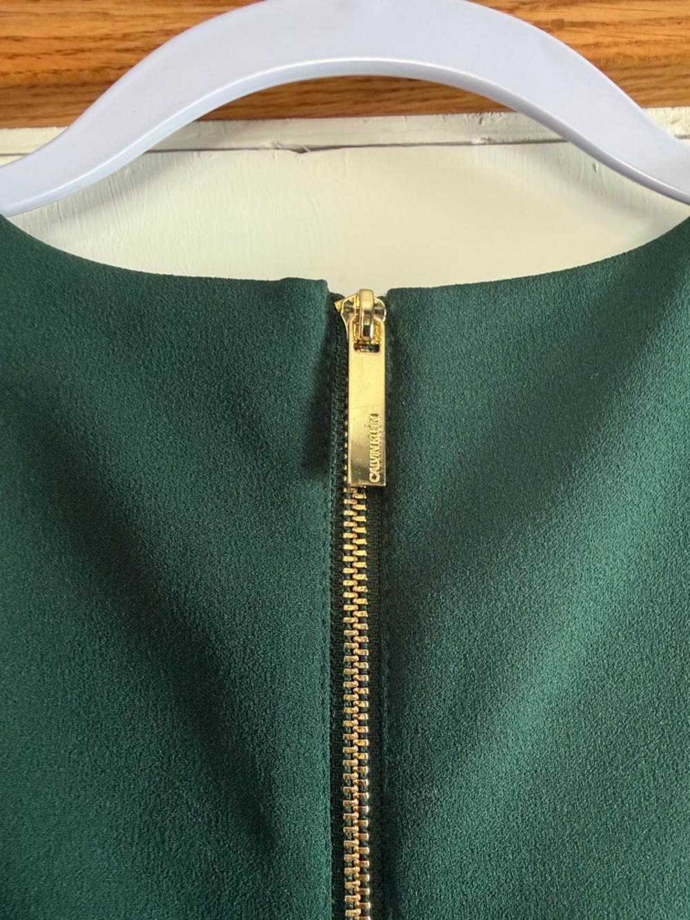 Calvin Klein Emerald Green Short-Sleeve Sheath Dress - Picture 4 of 5